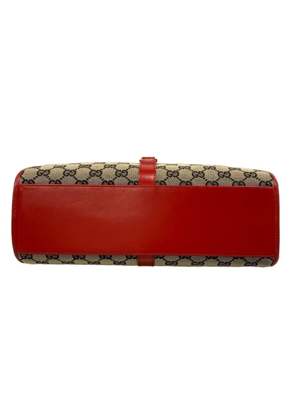 Gucci Shoulder Bag Jackie Red Beige Dark Brown Leather - Picture 5 of 15